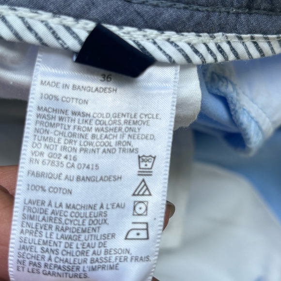 Nautica Deck Shorts Size 36 Light Blue Chino Short 8.5" Inseam - Picture 3 of 8